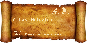 Allaga Meluzina névjegykártya
